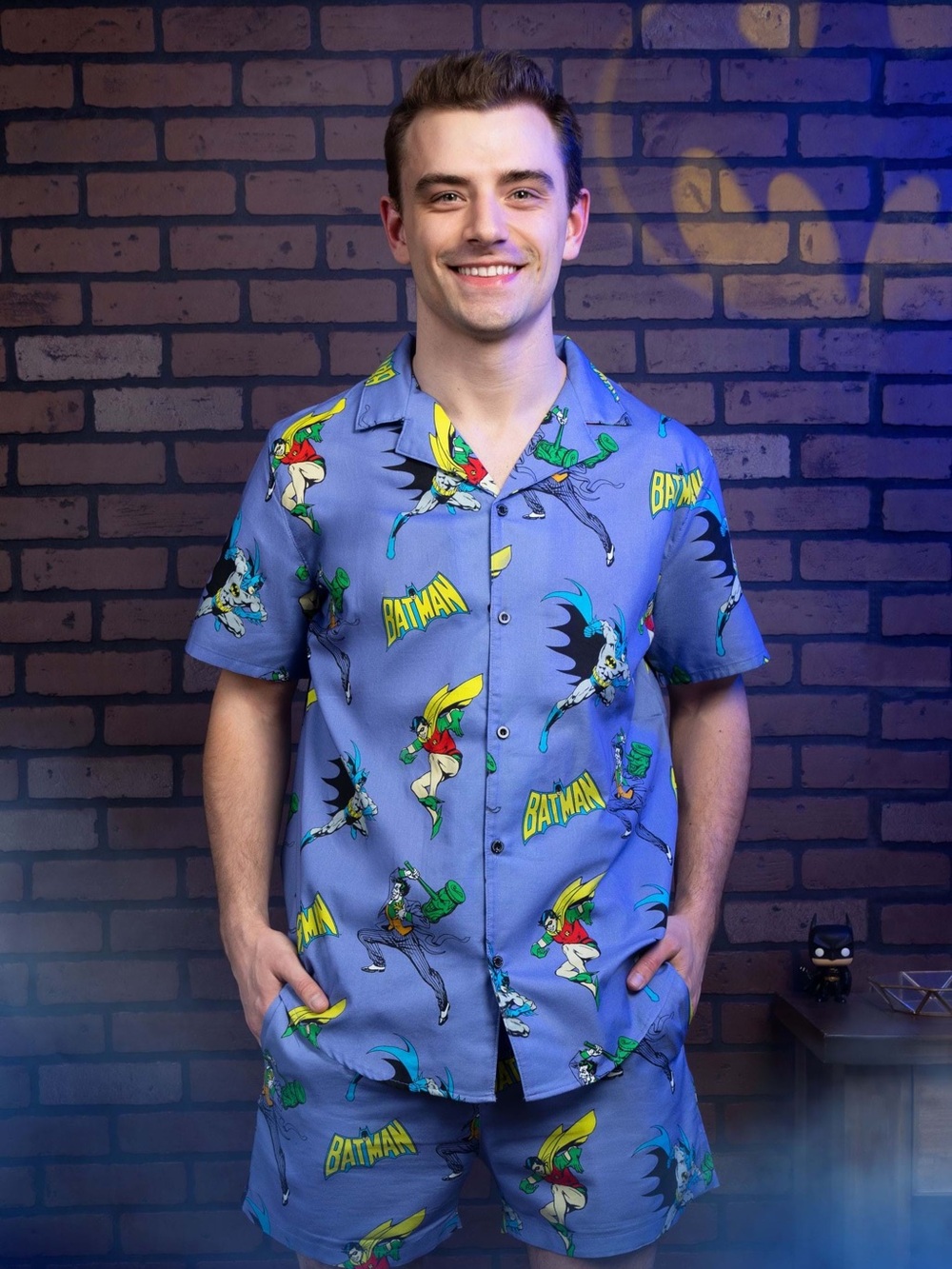 Cakeworthy x Batman Character Print Button Down Shirt S Limited Edition Summer